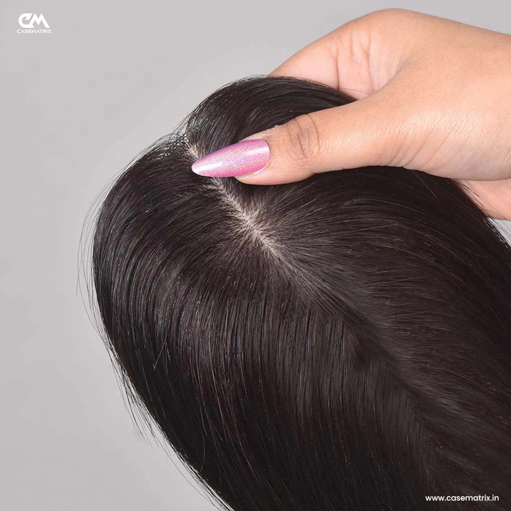 Silk Base Hair Topper – Narrow Crown 1.5×5 Base