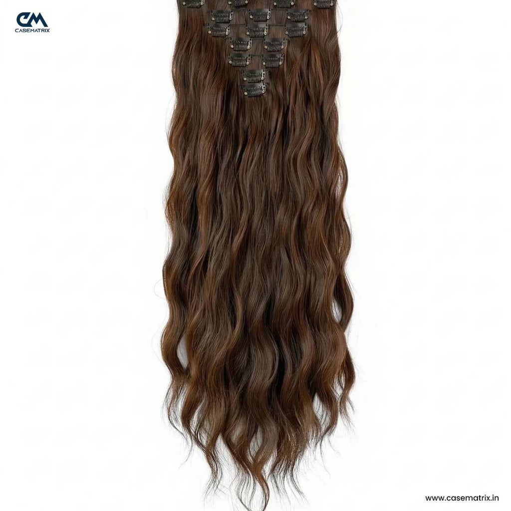 7 Pcs Set 16 Clip In Hair Extensions (Wavy)