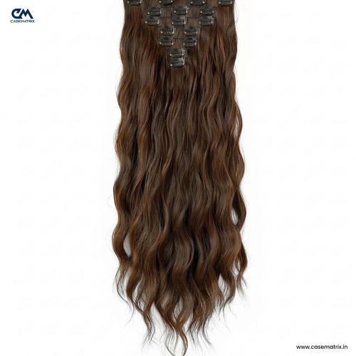 7 Pcs Set 16 Clip In Hair Extensions (Wavy)
