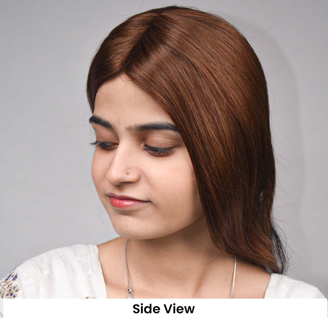 Lace Hair Topper – 14 Inch, Crown & Part Line Coverage for Thinning Hair