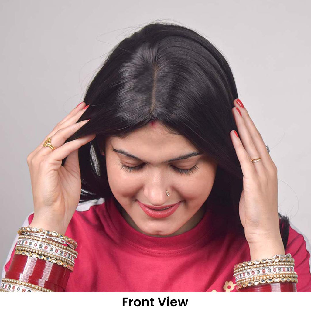 Silk Base Hair Topper – Mid Crown Coverage for Thinning Hair, 3×5 Base