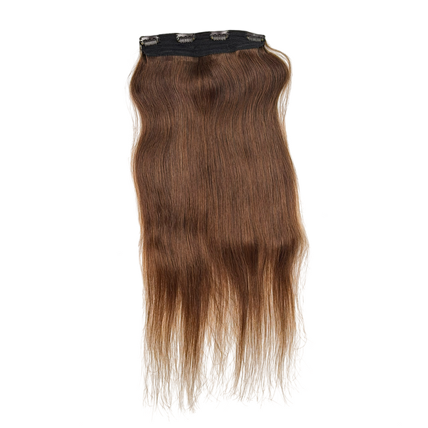 1 Piece 4 Clip-In Straight Hair Extension - Brown