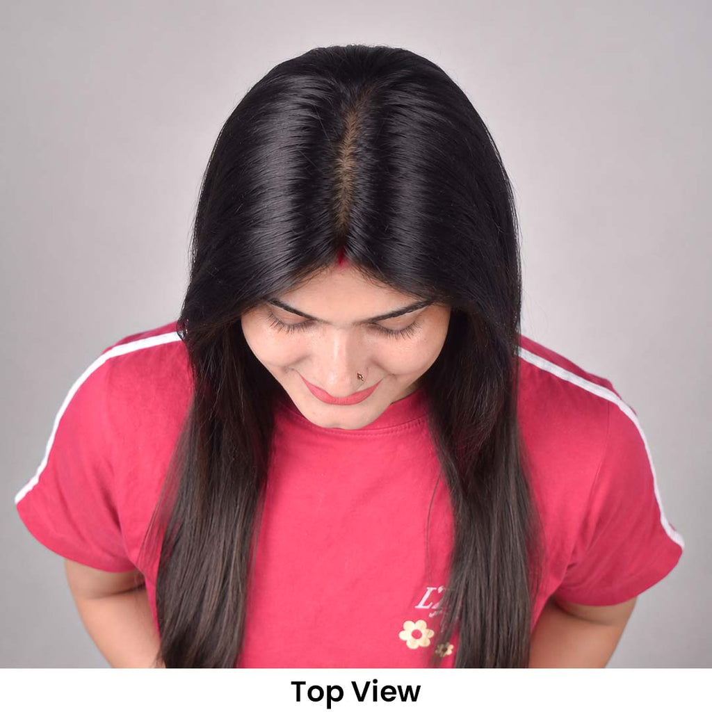 T-Part Lace Hair Topper – Centre Part & Crown 12 Inch, 2.8×3.6 Base