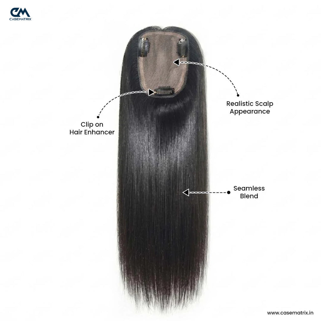 Silk Base Hair Topper – Mid Crown Coverage for Thinning Hair, 3×5 Base