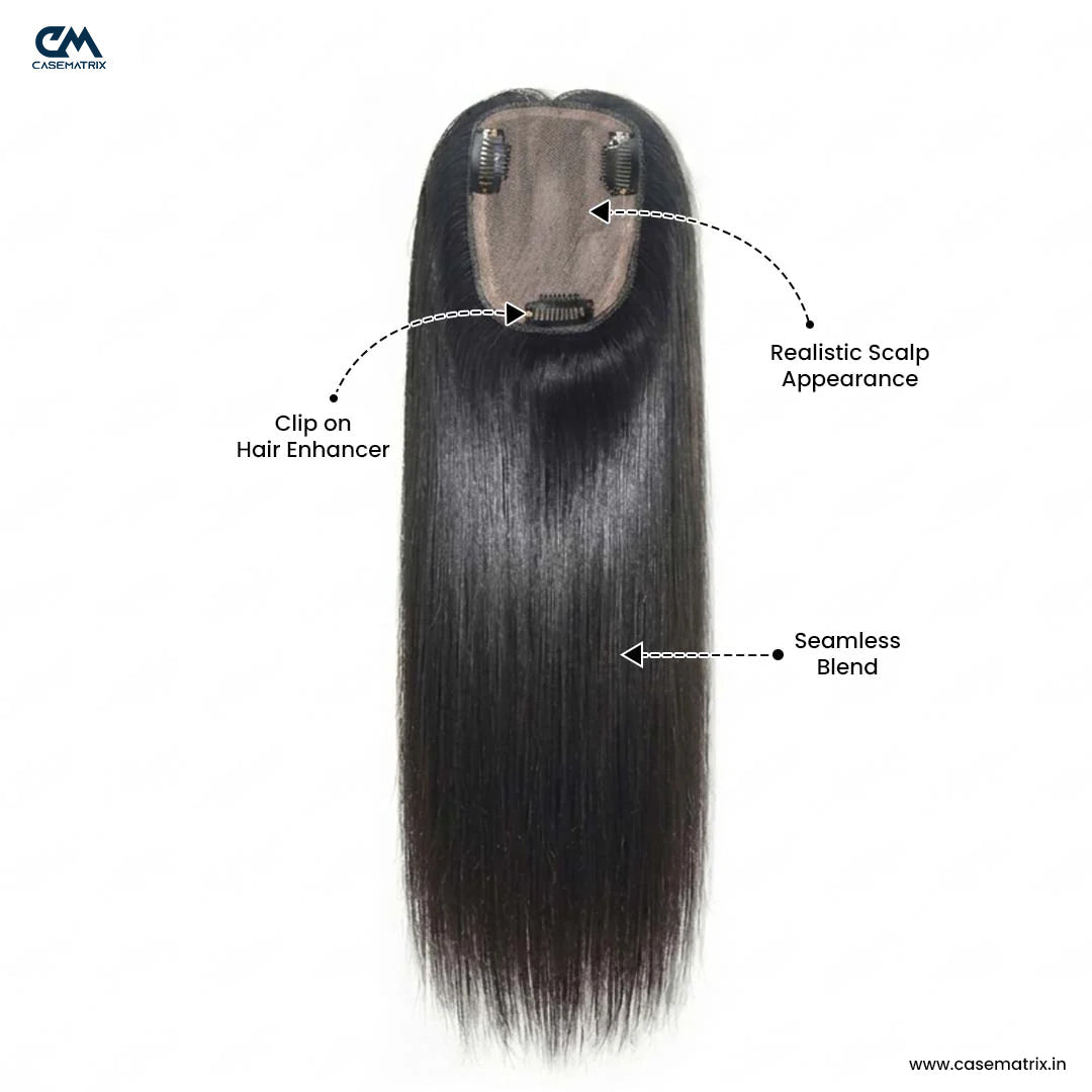 Silk Base Hair Topper – Mid Crown Coverage for Thinning Hair, 3×5 Base