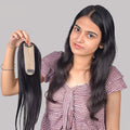 Silk Base Hair Topper – Narrow Crown 1.5×5 Base