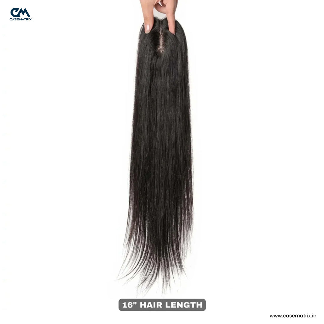 Silk Base Hair Topper – Mid Crown Coverage for Thinning Hair, 3×5 Base