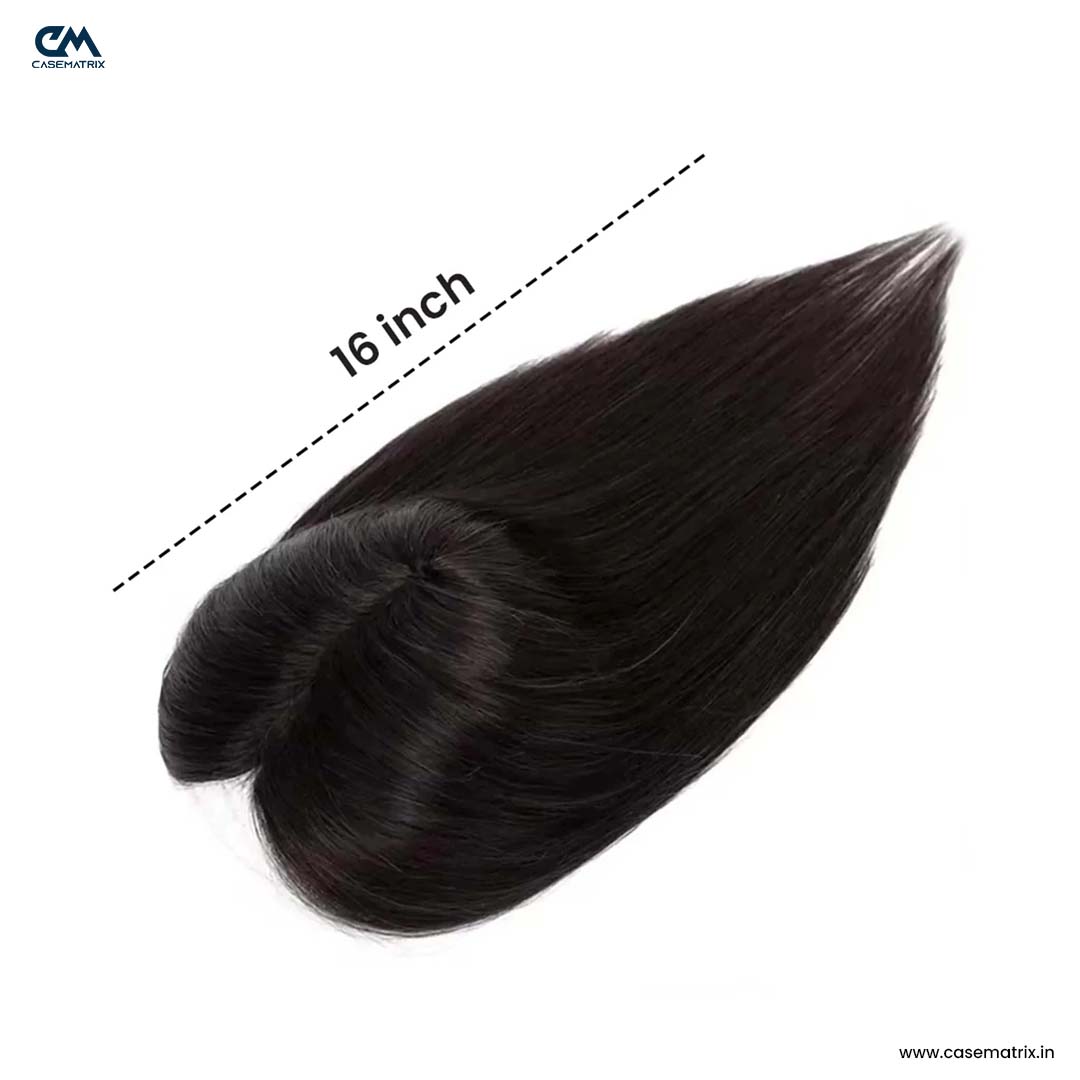 Lace Hair Topper – 16 Inch, Crown & Part Line Coverage for Thinning Hair