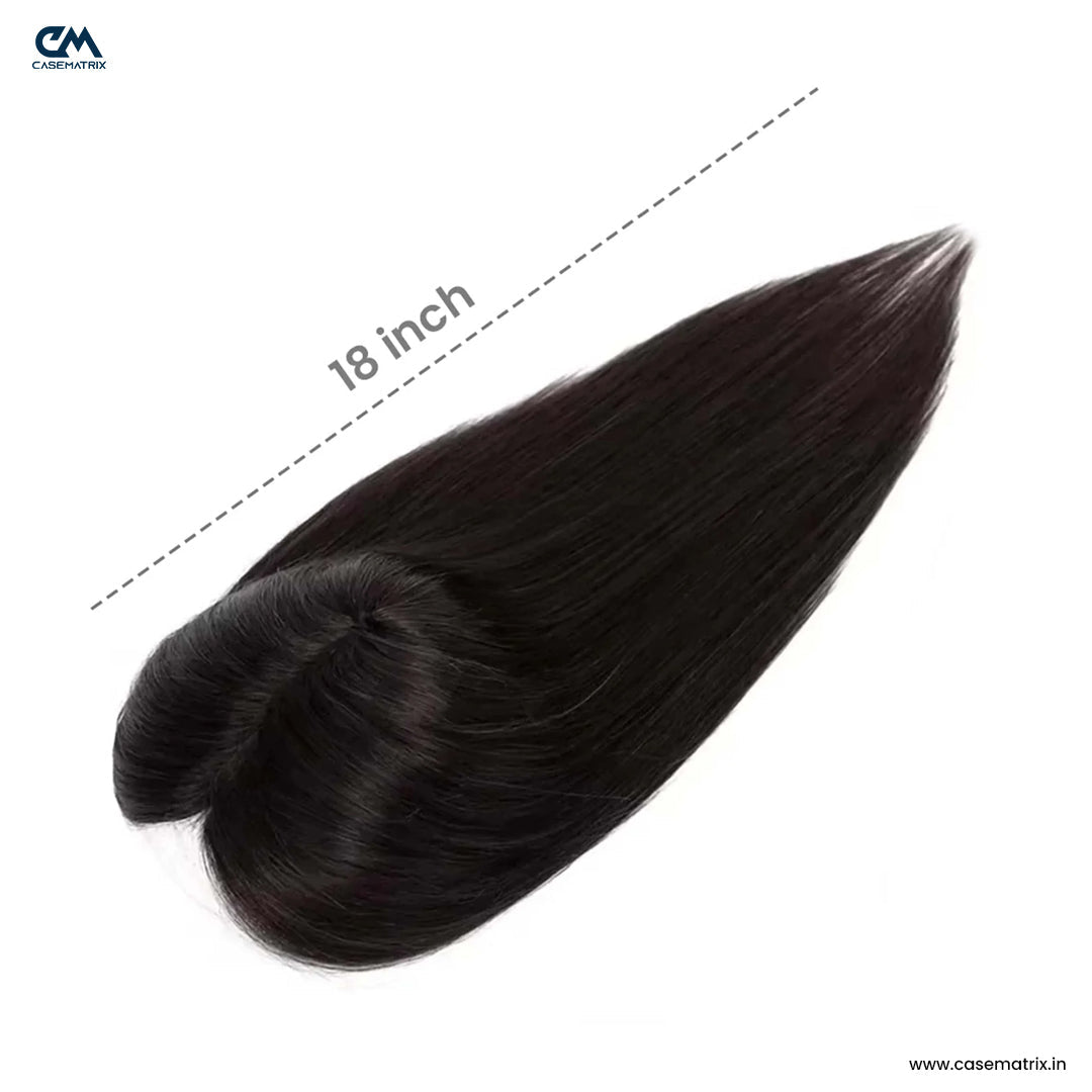 Lace Hair Topper – 18 Inch, Crown & Part Line Coverage for Thinning Hair