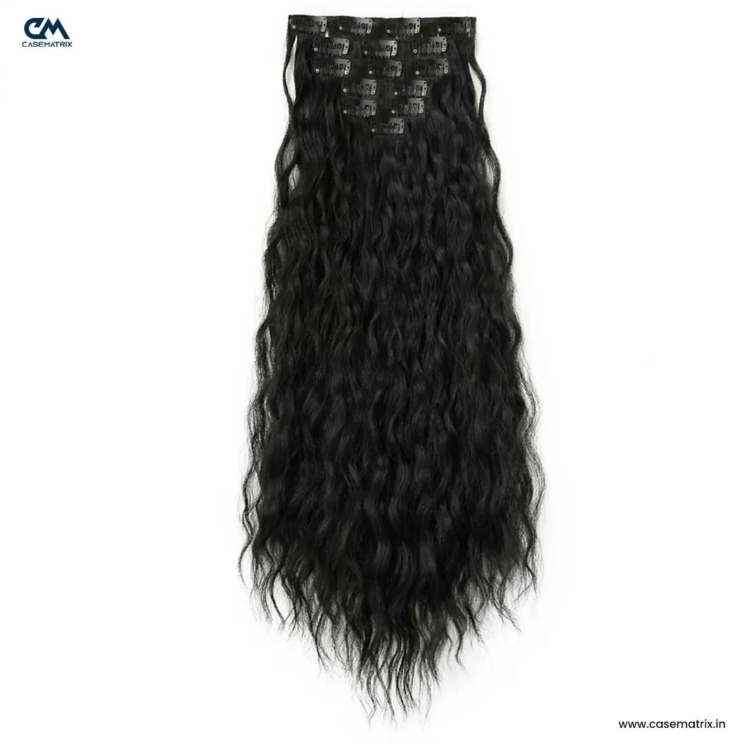 6 Pcs Set 16 Clip In Hair Extensions (Curly)