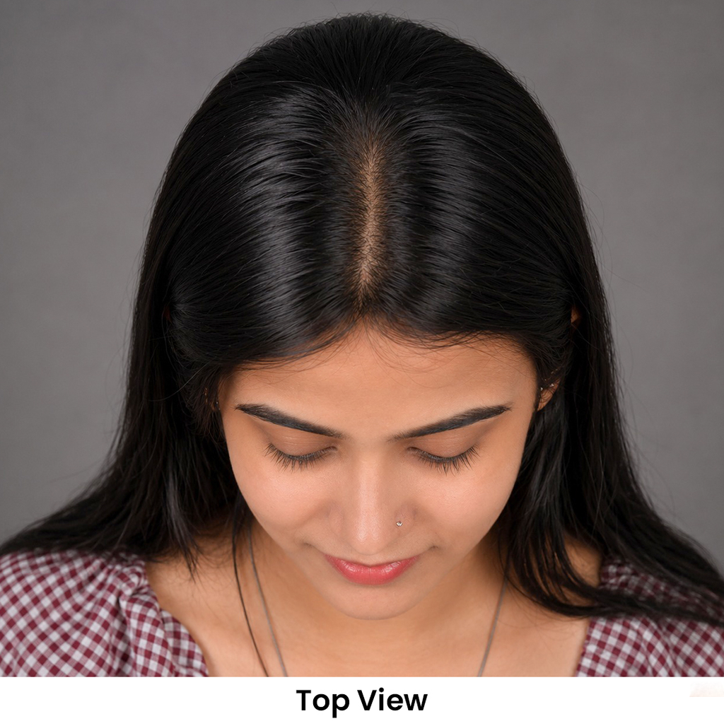 Silk Base Hair Topper – Narrow Crown 1.5×5 Base