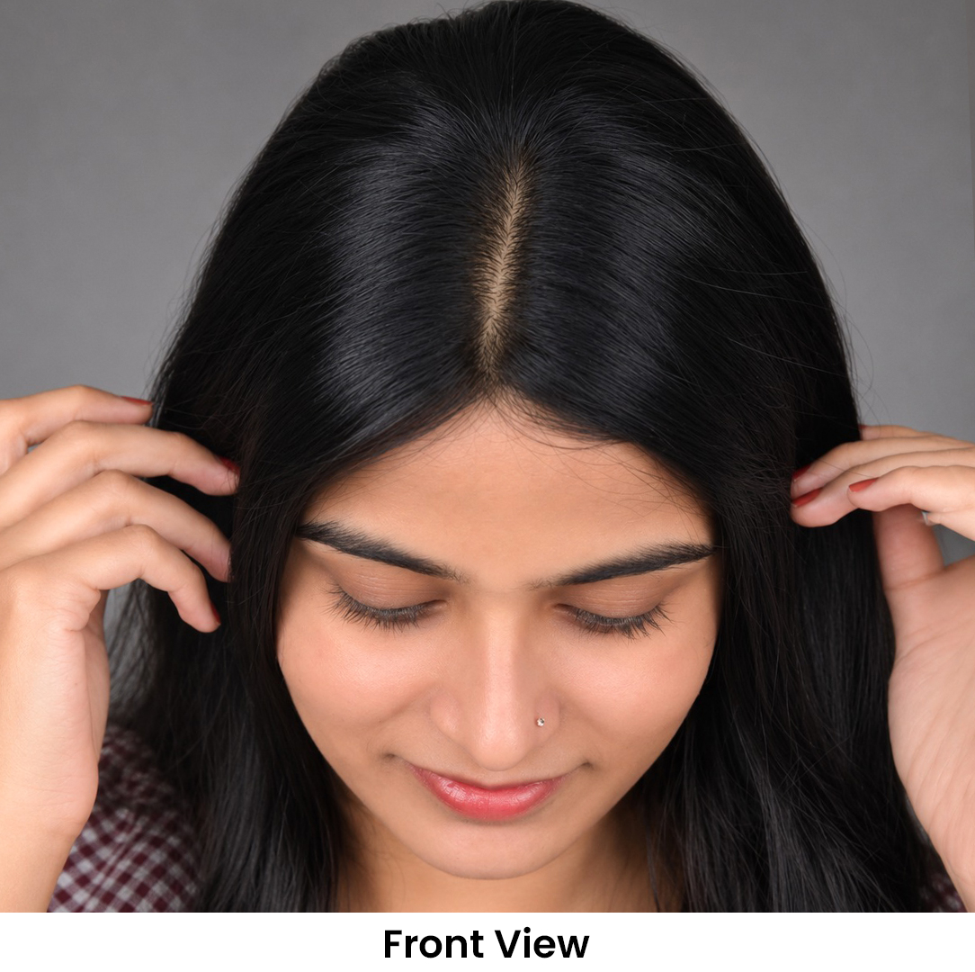 Silk Base Hair Topper – Narrow Crown 1.5×5 Base