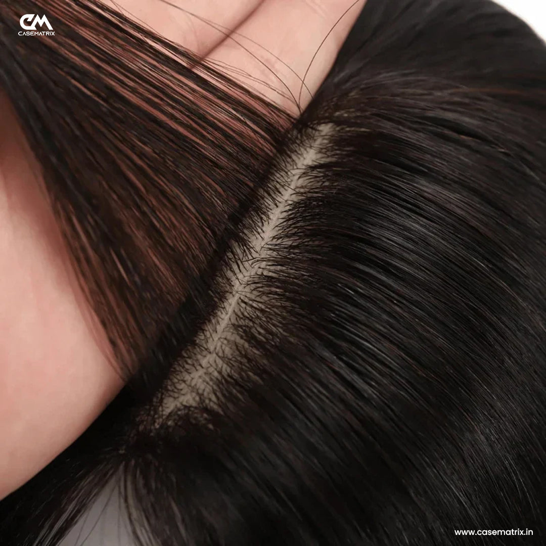 Silk Base Hair Topper – Mid Crown Coverage for Thinning Hair, 3×5 Base