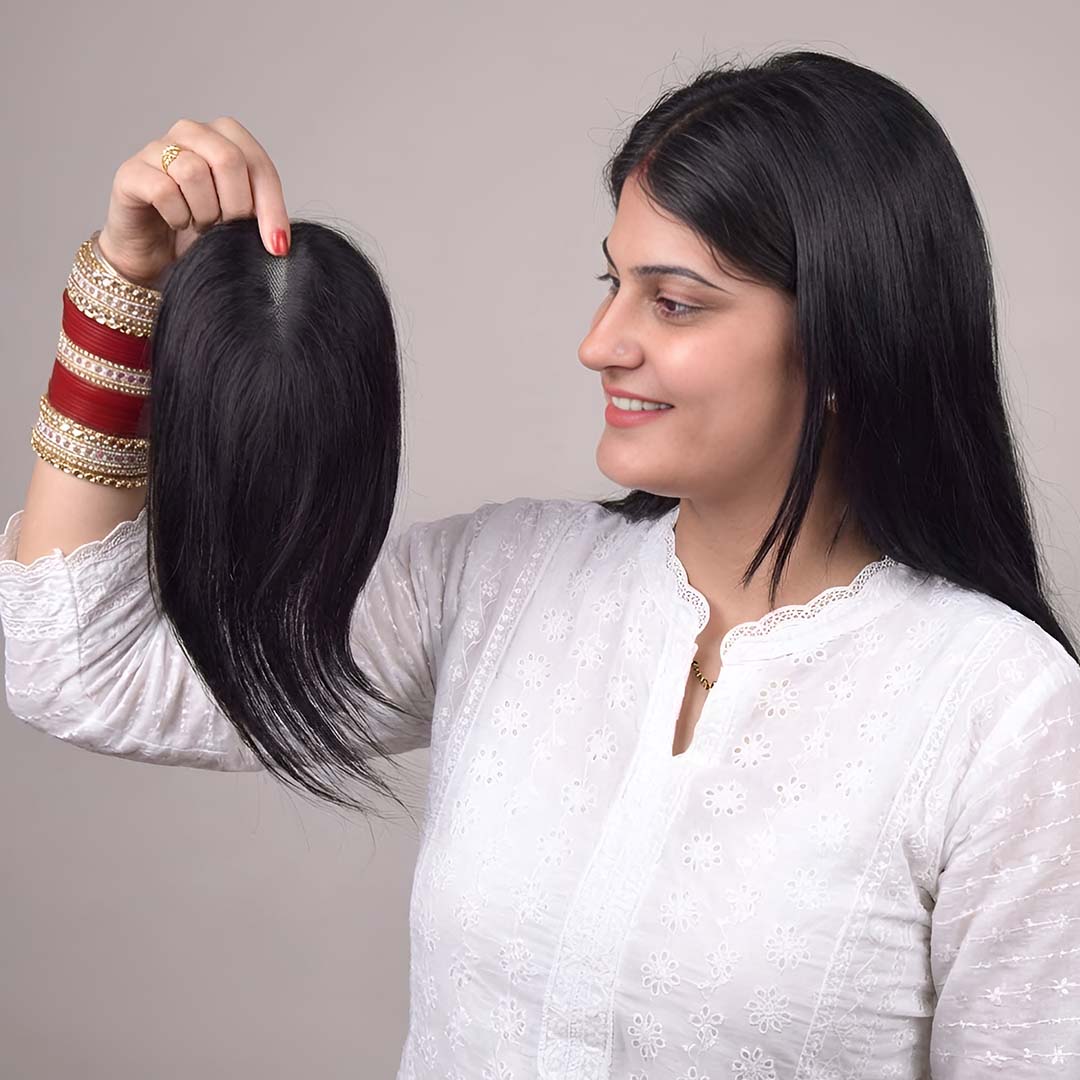 T-Part Lace Hair Topper – Centre Part & Crown 10 Inch, 2.8×3.6 Base