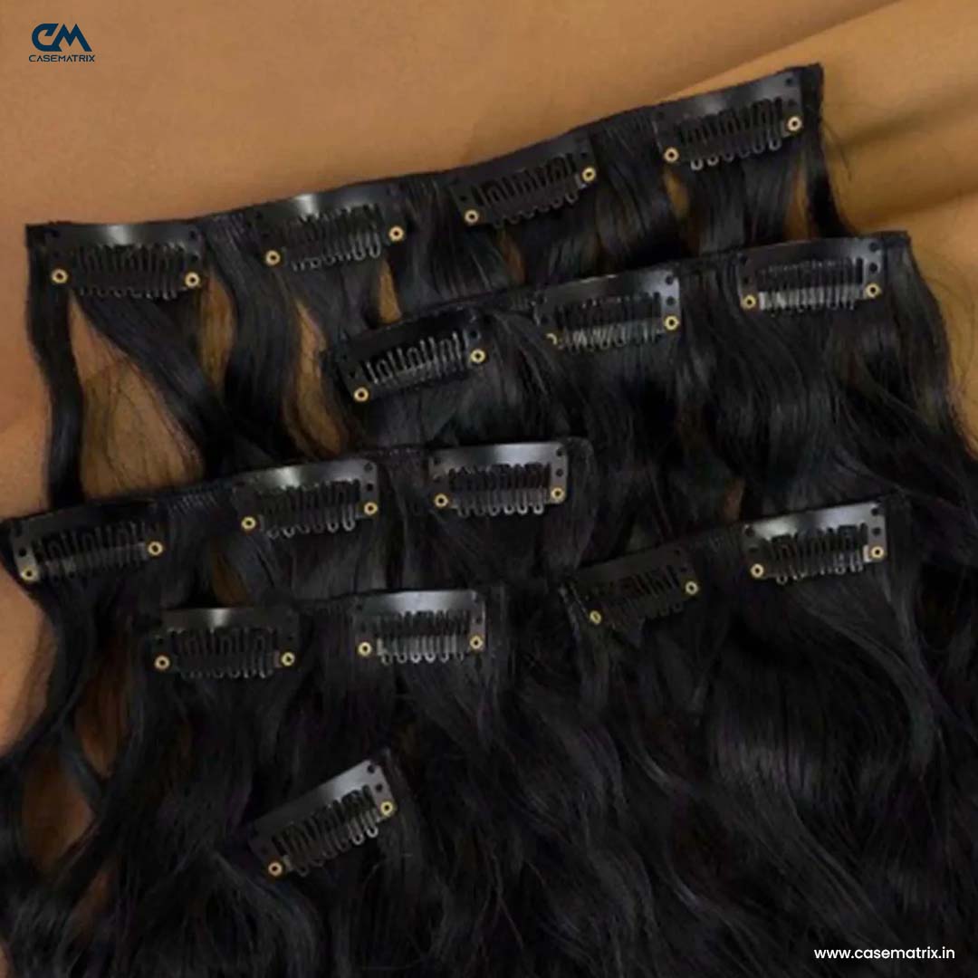 6 Pcs Set 16 Clip In Hair Extensions (Curly)