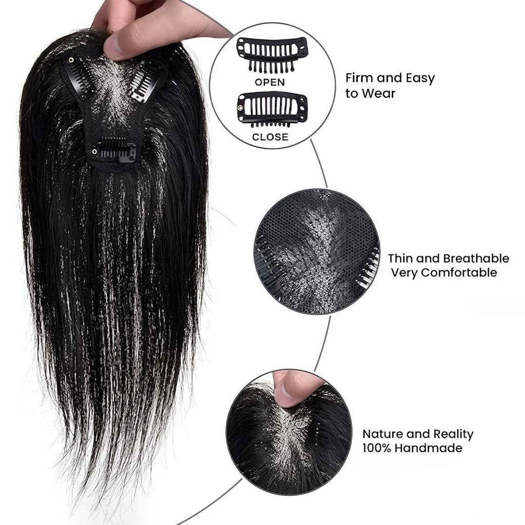 T-Part Lace Hair Topper – Centre Part & Crown 12 Inch, 2.8×3.6 Base