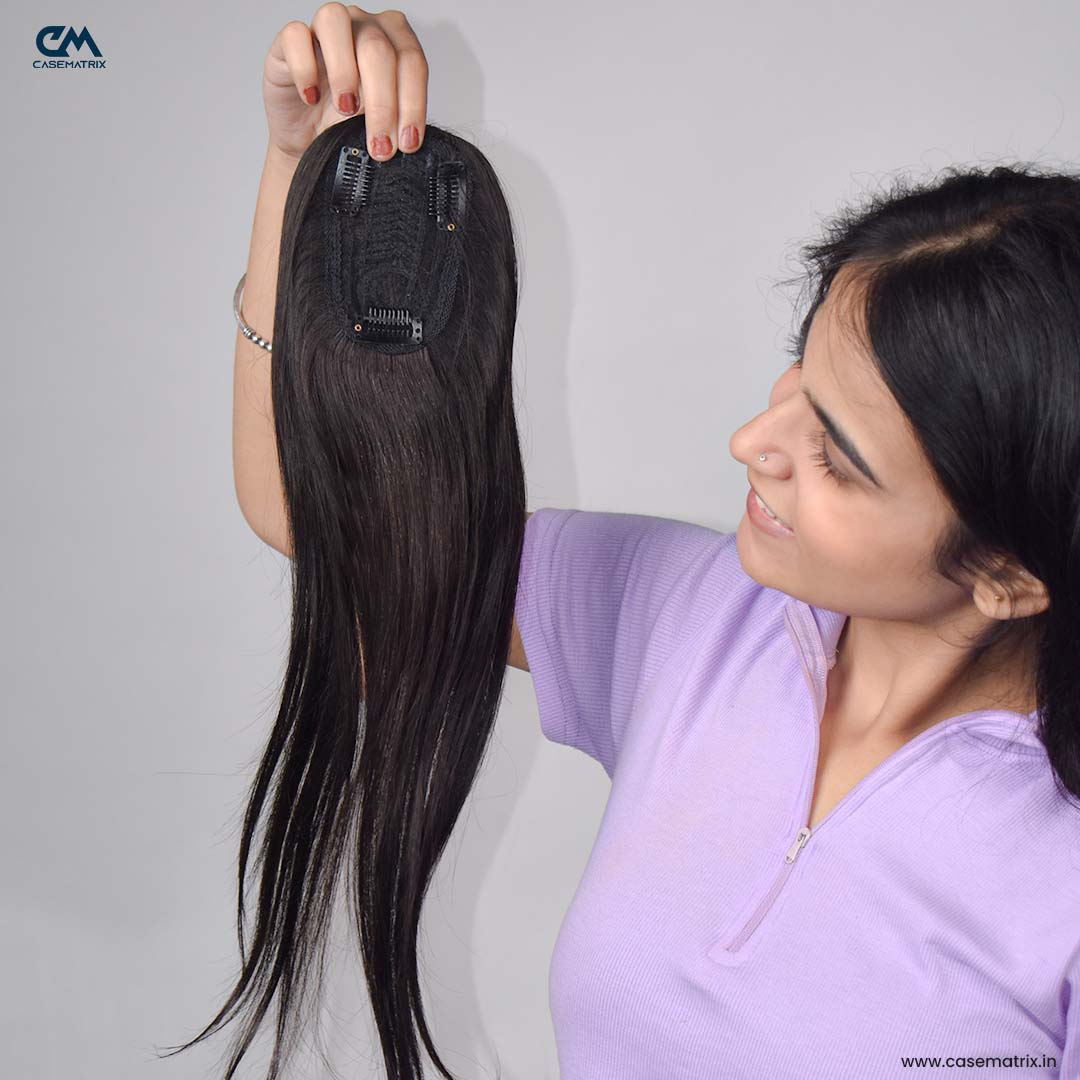 Lace Hair Topper – 16 Inch, Crown & Part Line Coverage for Thinning Hair