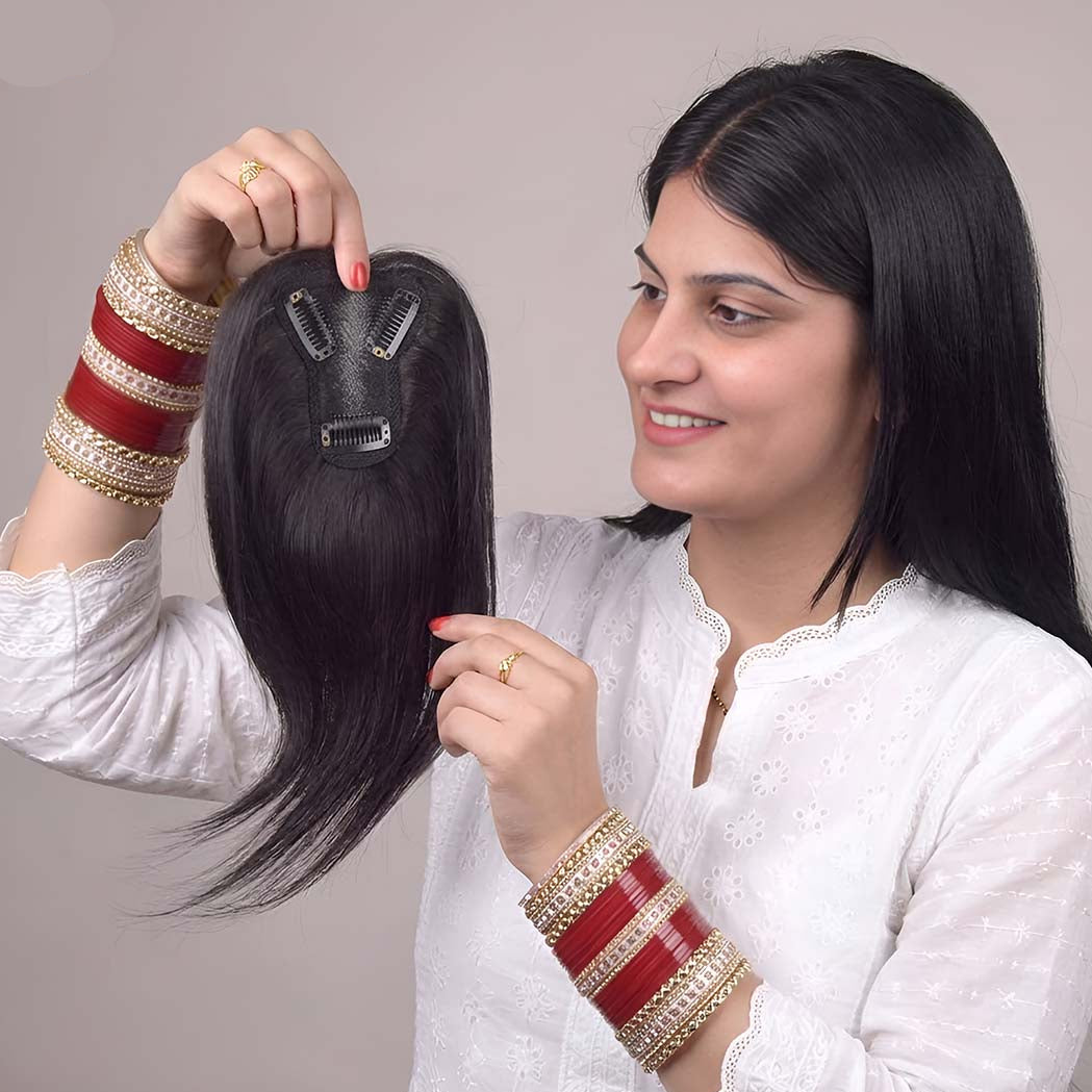 T-Part Lace Hair Topper – Centre Part & Crown 10 Inch, 2.8×3.6 Base