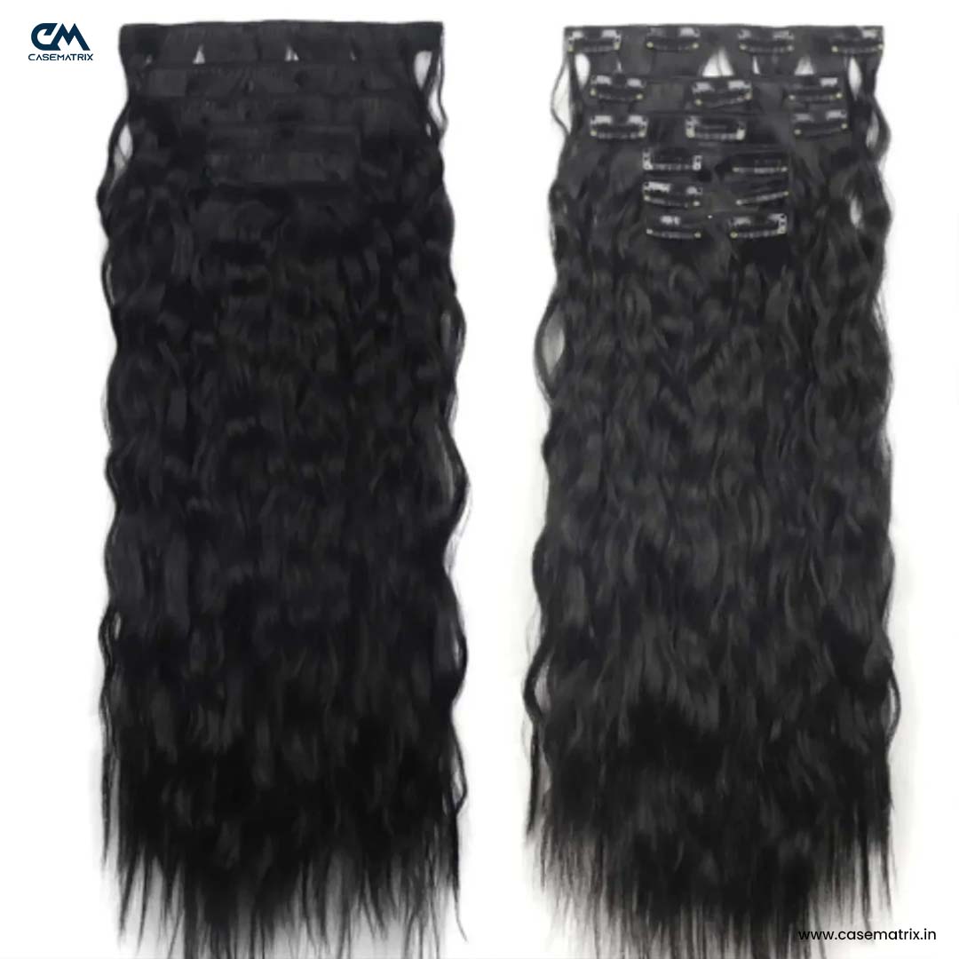 6 Pcs Set 16 Clip In Hair Extensions (Curly)