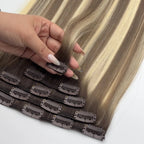 100% Russian Human Remy Seamless Clip-In Hair Extensions