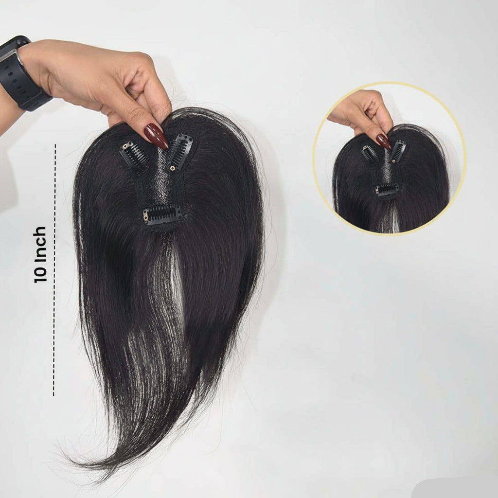 T-Part Lace Hair Topper – Centre Part & Crown 12 Inch, 2.8×3.6 Base