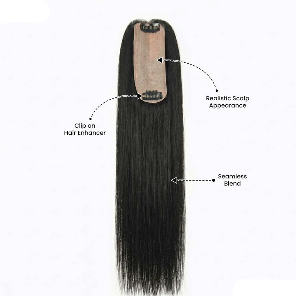 Silk Base Hair Topper – Narrow Crown 1.5×5 Base
