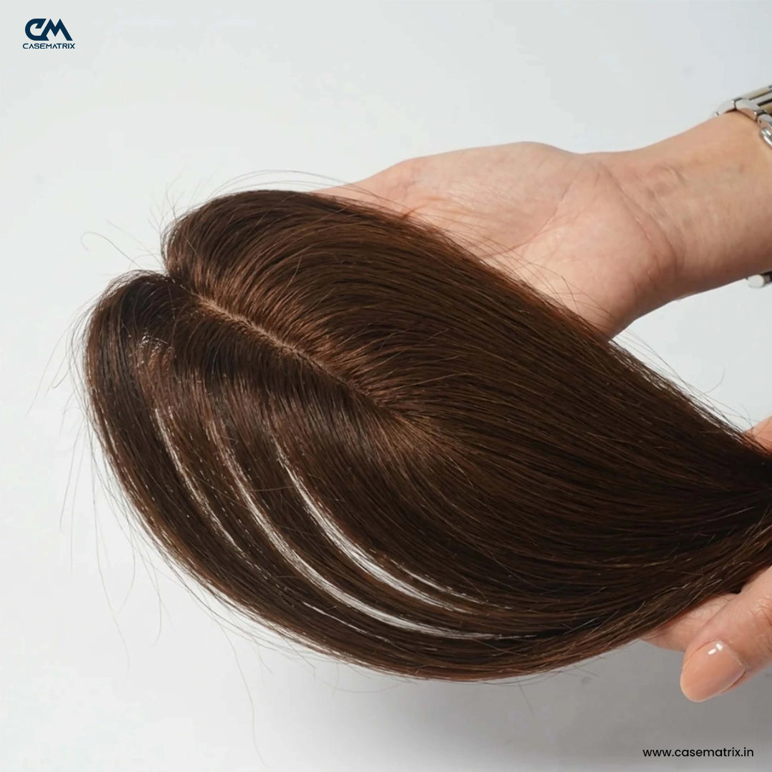 Lace Hair Topper – 18 Inch, Crown & Part Line Coverage for Thinning Hair