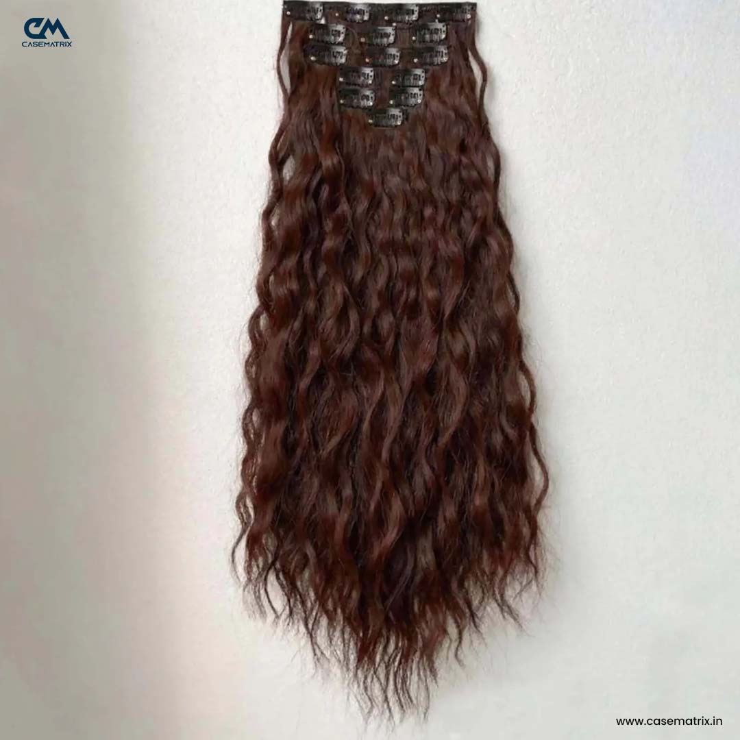 6 Pcs Set 16 Clip In Hair Extensions (Curly)