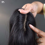 Silk Base Hair Topper – Narrow Crown 1.5×5 Base