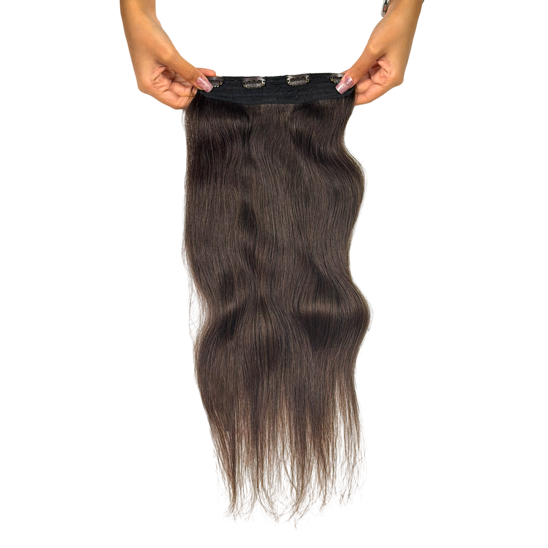 1 Piece 4 Clip-In Straight Hair Extension - Black