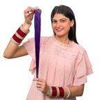 Single Clip Side Hair Streaks Extensions - Purple