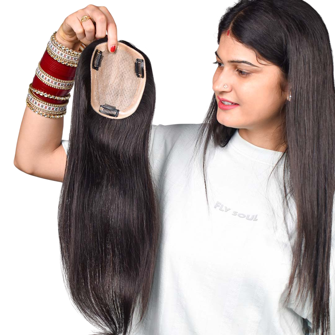 Silk Base Human Hair Topper 4.5*6Inc