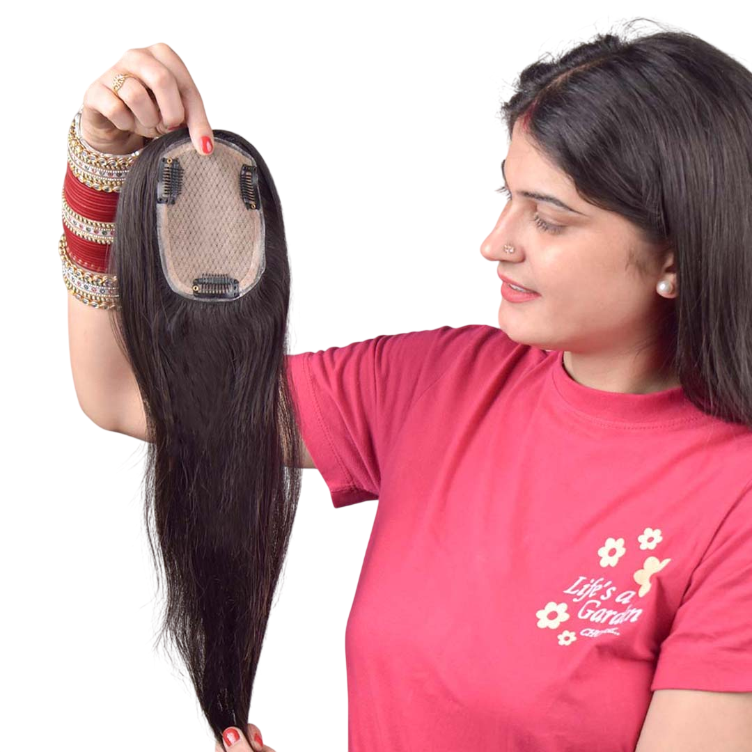 Silk Base Human Hair Topper 3*5Inc