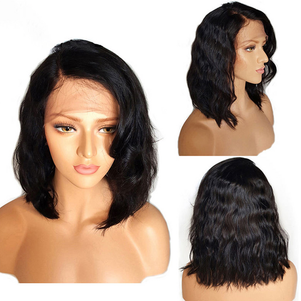 Lace Front Human Hair Short Wigs