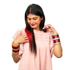 Single Clip Side Hair Streaks Extensions - Red