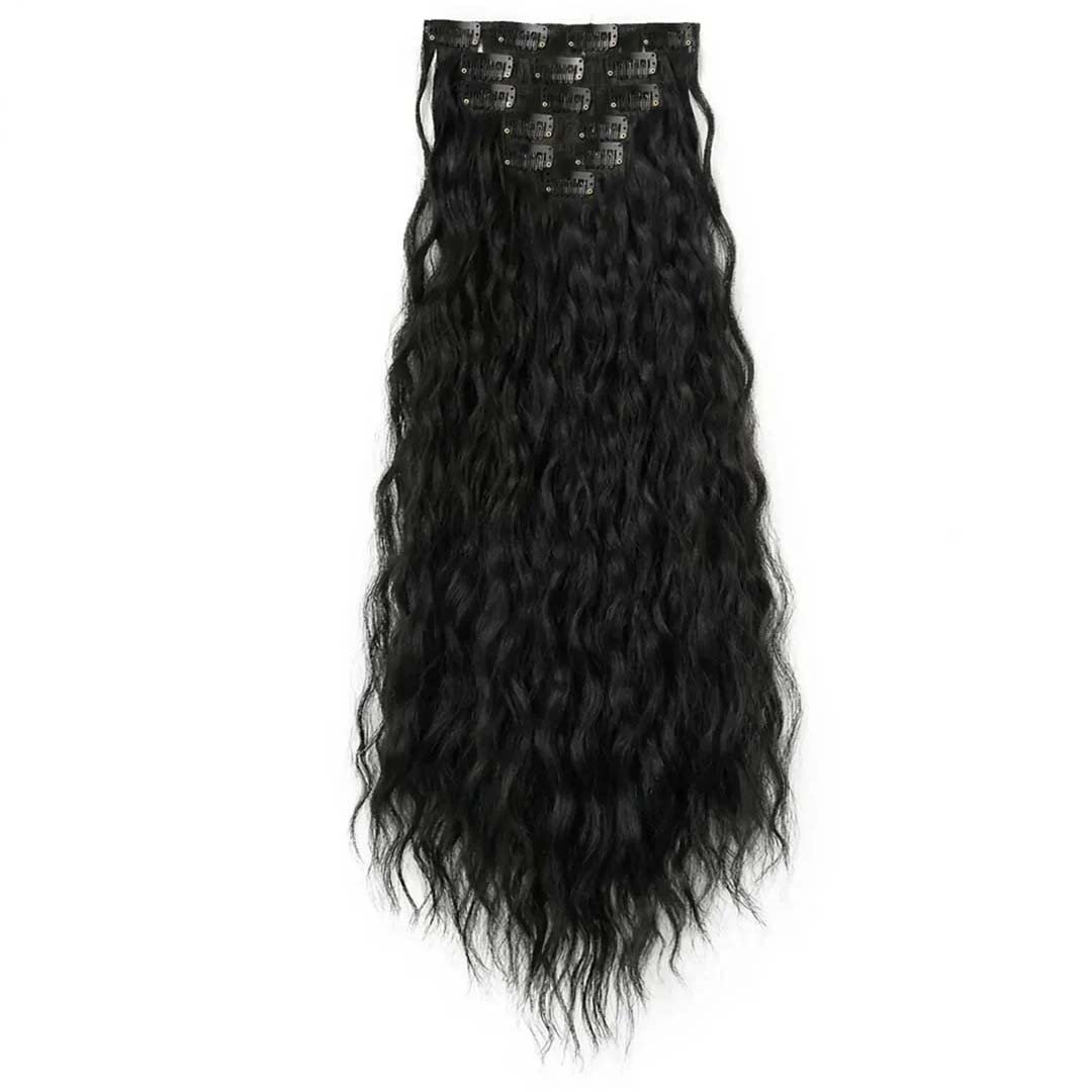 6 Pcs Set 16 Clip In Hair Extensions (Curly)