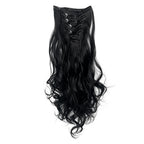 7 Wavy Hairpiece 16 Clip in Hair Extensions
