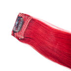 Single Clip Side Hair Streaks Extensions - Red