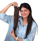Dual Clip Side Hair Streaks Extensions - Black