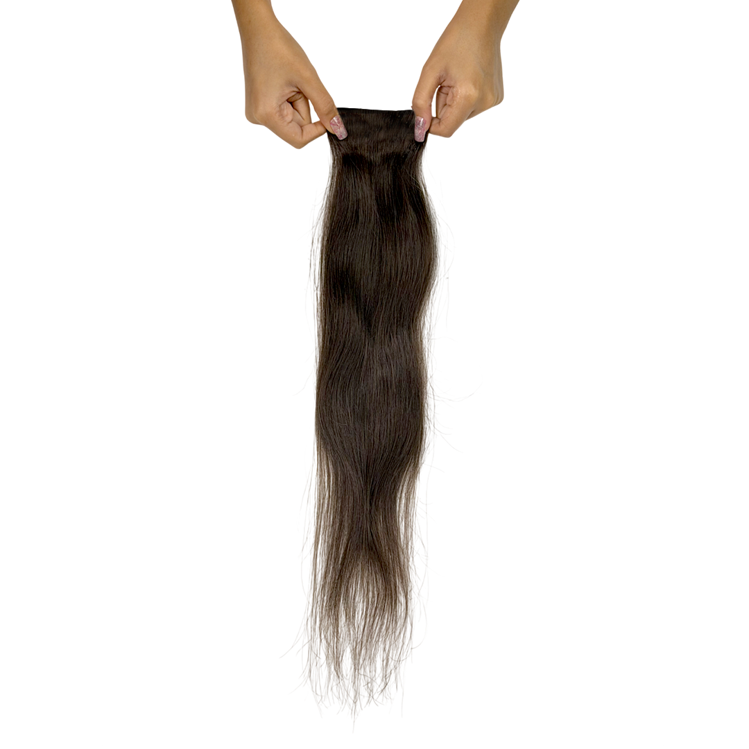 Dual Clip Side Hair Streaks Extensions - Black