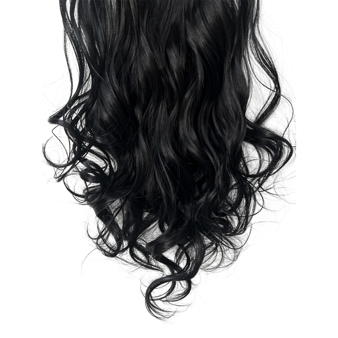 7 Wavy Hairpiece 16 Clip in Hair Extensions