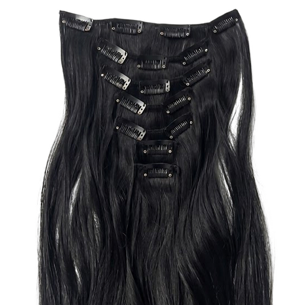 7 Wavy Hairpiece 16 Clip in Hair Extensions