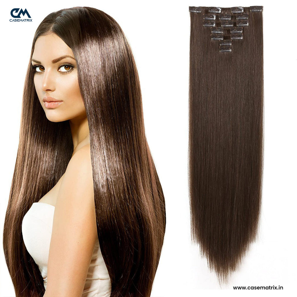 7 Pcs Set 16 Clip In Hair Extensions (Straight)