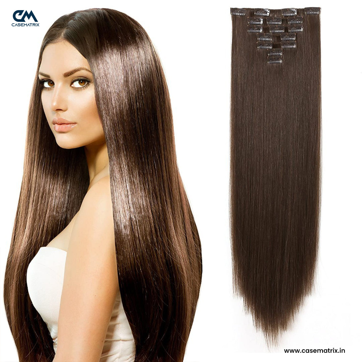 7 Pcs Set 16 Clip In Hair Extensions (Straight)