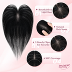 T-Part Lace Hair Topper – Centre Part & Crown 12 Inch, 2.8×3.6 Base