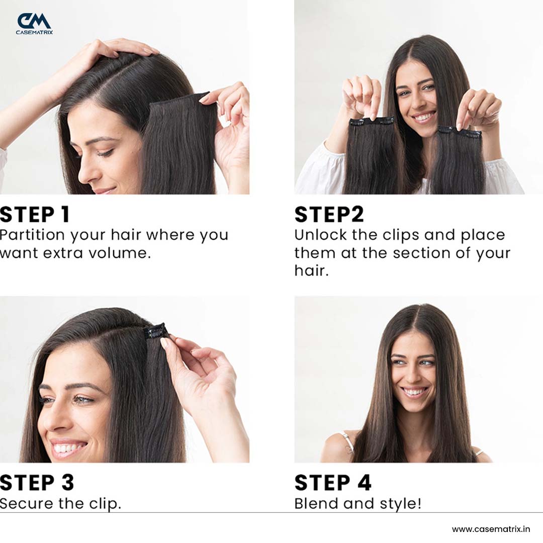 4 Piece Seamless Clip-In Set