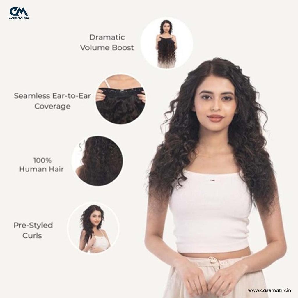 Single Piece 4 Clip Volumizer (Curly)