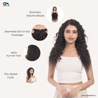 Single Piece 4 Clip Volumizer (Curly)