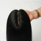 Lace Hair Topper – 14 Inch, Crown & Part Line Coverage for Thinning Hair