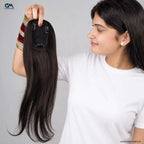 Lace Hair Topper – 18 Inch, Crown & Part Line Coverage for Thinning Hair
